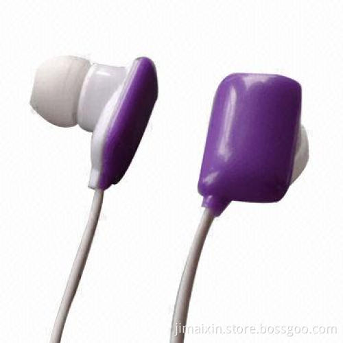 Low Price Earphone with 1.2m Cord Length, CE and FCC-certified, 3.5mm Stereo Plug